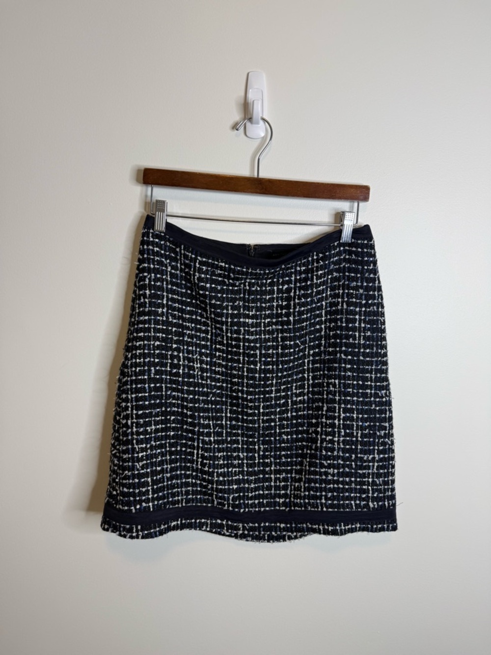 ANN TAYLOR | blue tweed Pencil Skirt size 8